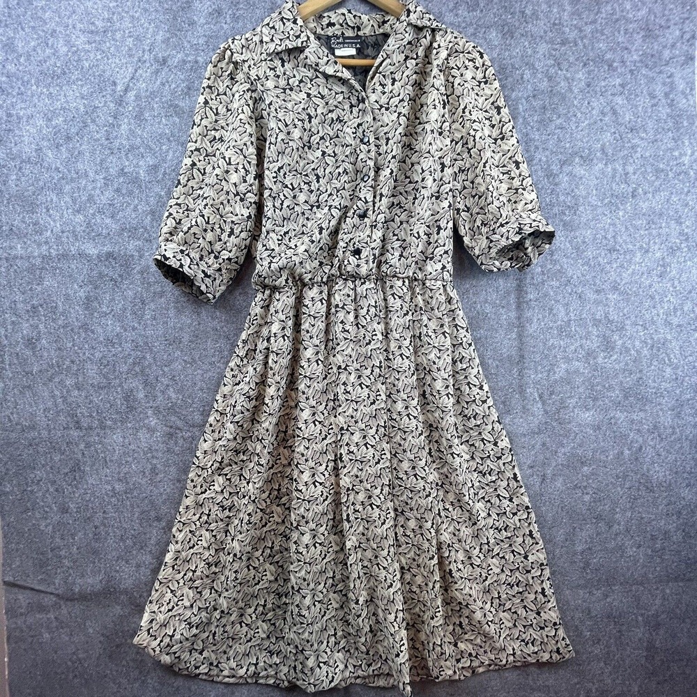 Vintage Breli Originals Dress Womens 10 Button Front Secretary Career 80s 90s‎